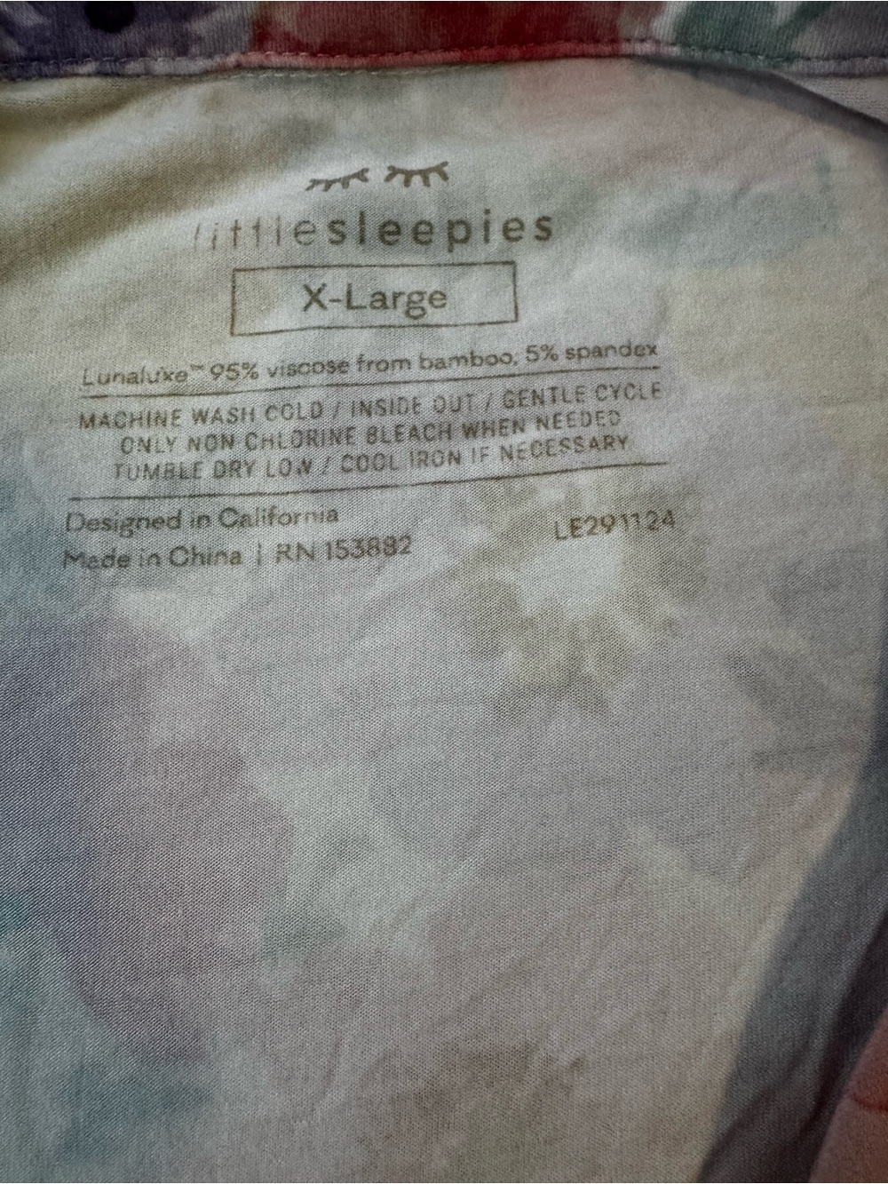 Little Sleepies Women’s Pajama Set Watercolor Meadows - Picture 3 of 11